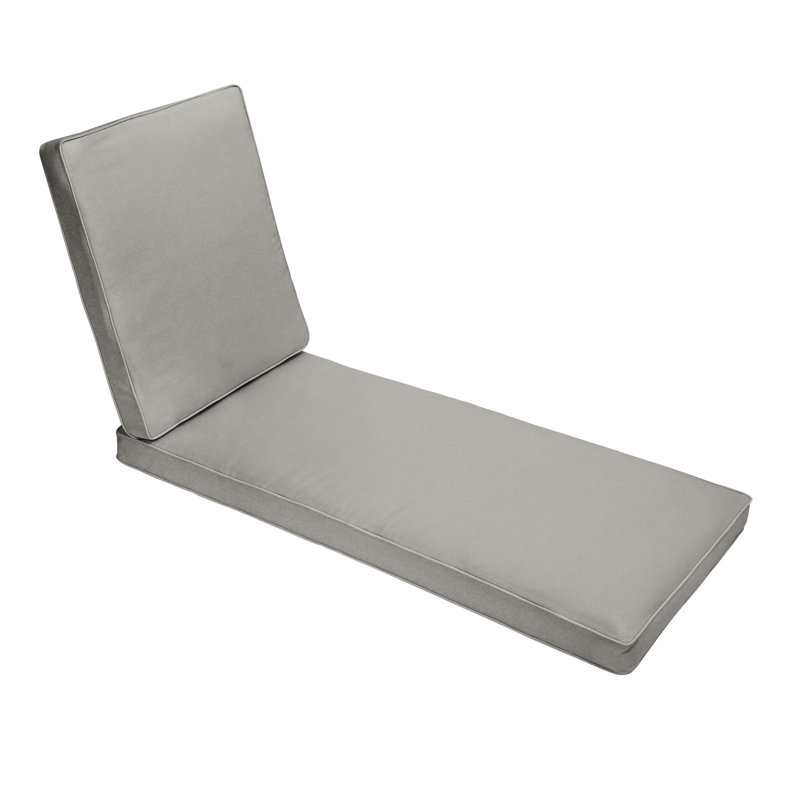 Outdoor 3'' Chaise Lounge Seat / Back Cushion, 3" H x 24" W x 73" D, Coral