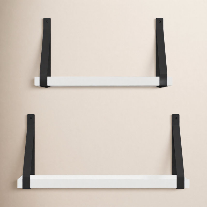 Glenbrook 2 Piece Solid Wood Accent Shelf, White