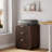 Curved Night Stand With Charging Station Lighting, Wood End Table With 3 Drawers-121544778-120391565