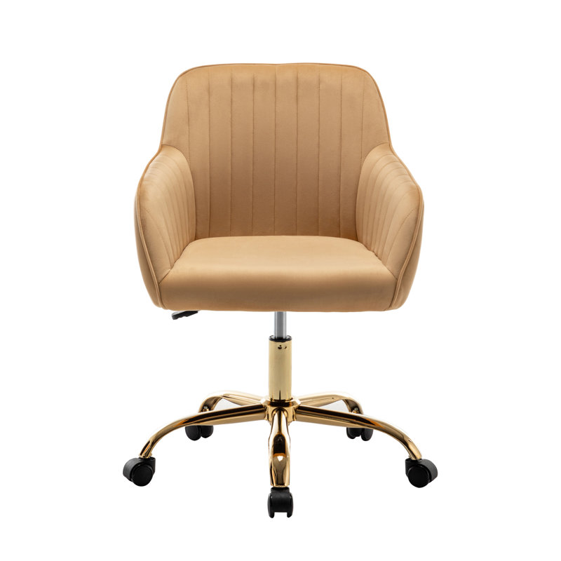 Kierulf Velvet Office Chair, Champagne