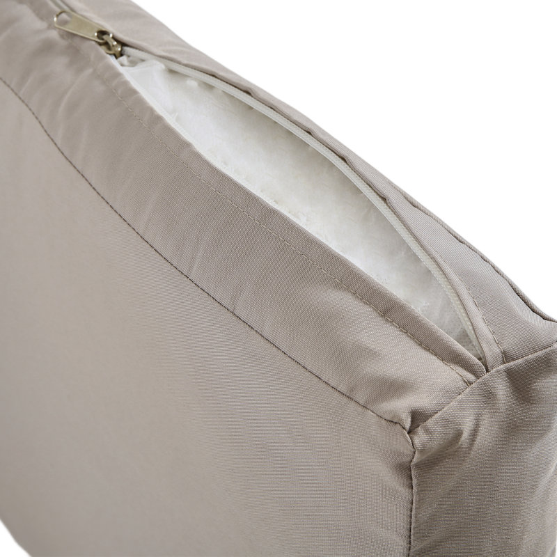 Repose-pieds de patio extérieur en osier PE Bellamy Stylish, Kaki, Gris / Brun