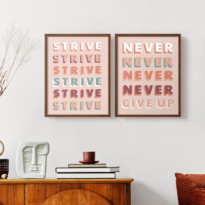 Strive-Premium Framed Print -Ready to Hang - No Nails Required - No Nails Required