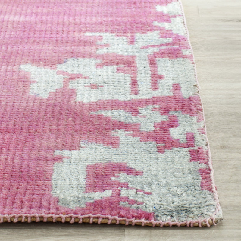 Cadmoin Floral Wool Hand Woven Area Rug, Rectangle 122 x 183 cm