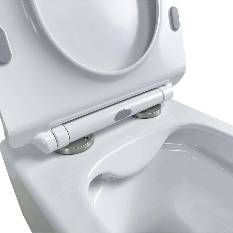 Nebula Dual-Flush Water Elongated Wall-Mount Toilet, Black Matte