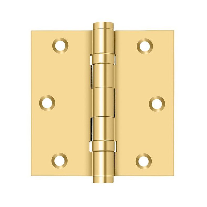 102'' x 102'' Butt Bearing Hinge, PVD Polished Brass