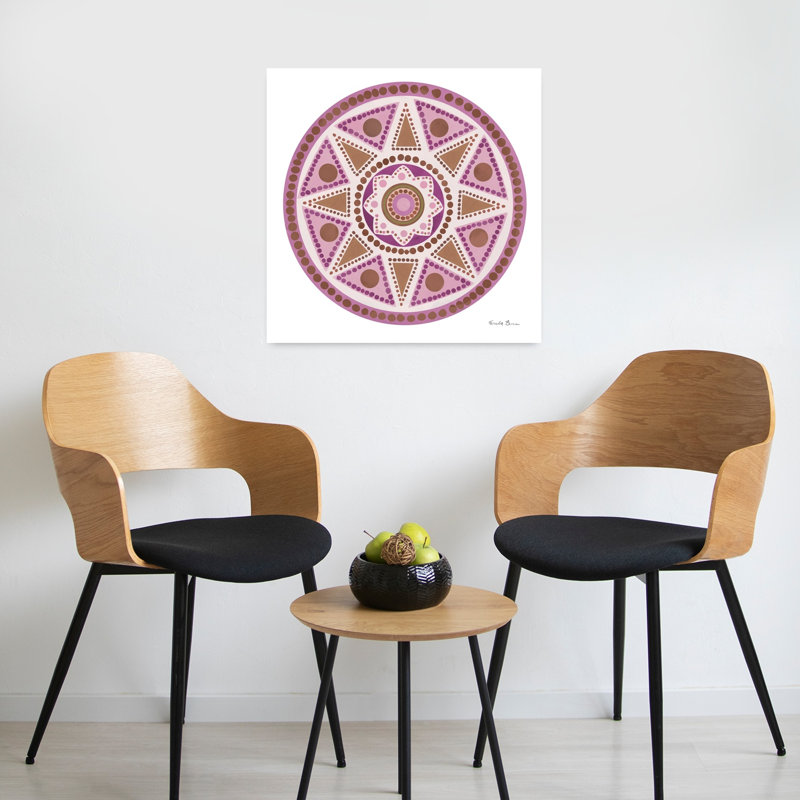 Mandala lumineux I, art floral contemporain, H 24 po x l 24 po