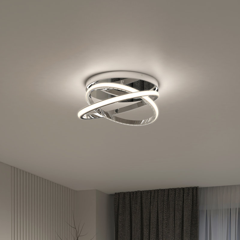 Jeannelle LED Semi Flush Mount, Chrome