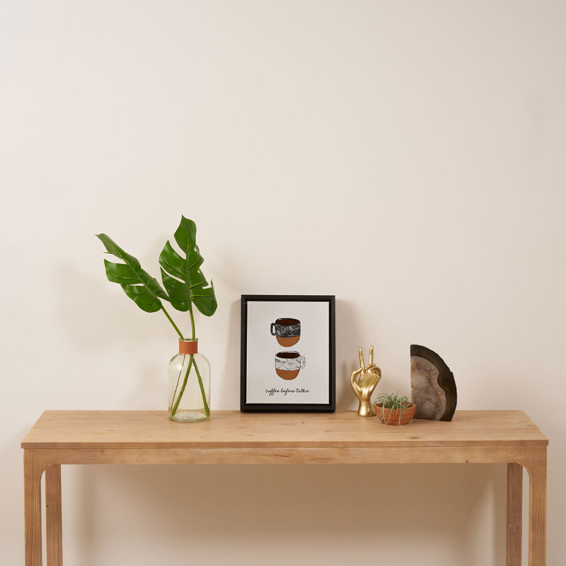 «Coffee Before Talkie» par Orara Studio par Orara Studio, impression sur toile, H 10 po x l 8 po x P 3 po, Cadre noir
