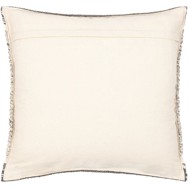 Reni 20'' Brown and Cream Wool Throw Pillow