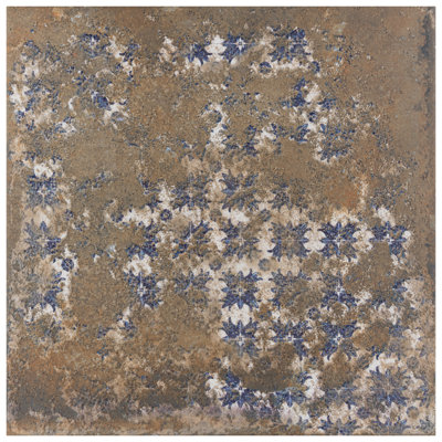 Antigua Deco 13" x 13" Porcelain Vintage Subway Wall & Floor Tile