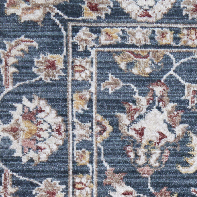 Charlton Home® Machine Woven / Power Loomed Polyester Sarouk Rug, Round 5'3"