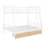 Lit superposé double au-dessus de grand lit double avec 2 tiroirs-990156251