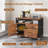 71" Computer Desk Executive Desk With Rolling File Cabinet-614570596
