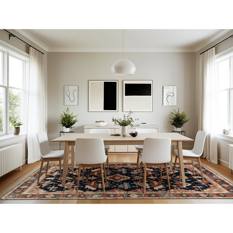 Machine Washable Persian Brown Area Rug, Rectangle 7' x 10'
