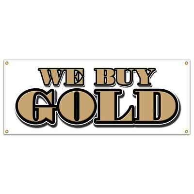 Enseigne de bannière We We Gold