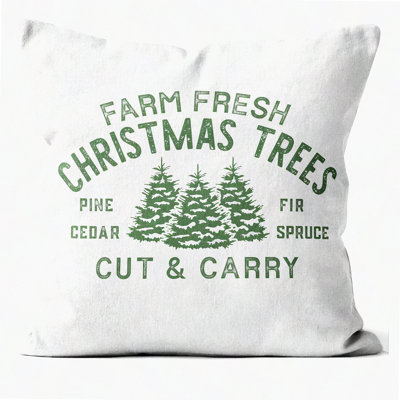 Fresh Green Tree Decor Pillow Covers - Set of 2 - Sofa Couch Room Accent - Farmhouse Style Home Decor - Nature Inspired Cushion Cases