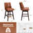 Eriqa Swivel 30.6'' Bar Stool, Brown-725924746