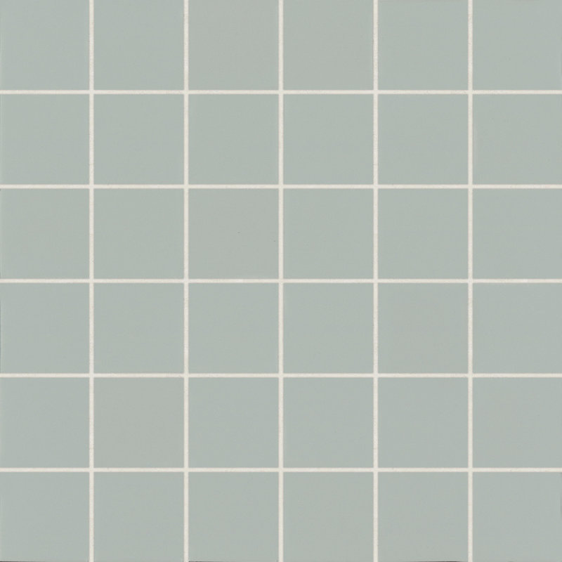Marin 2" x 2" Square Matte Porcelain Mosaic Tile, Aloe Green