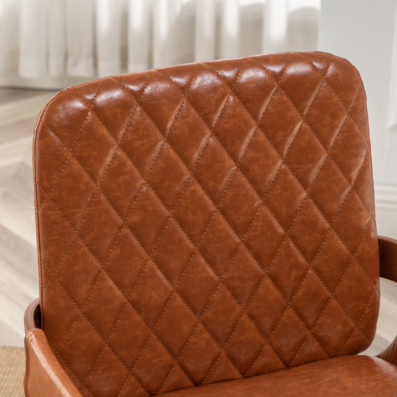 Kopelynn Modern Upholstered Dining Chair, Orange