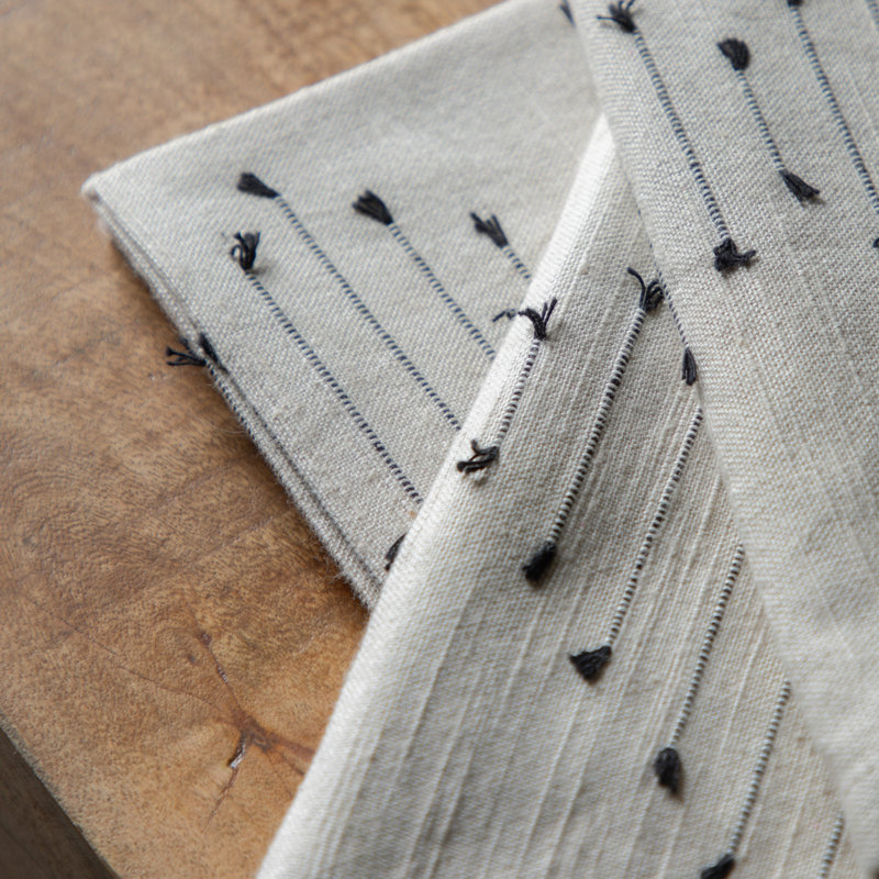 Antionetta Cotton Blend Geometric Napkin