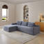 Canapé modulaire de 97 po, canapé modulaire Cloud avec assise profonde, canapé modulaire en L moderne avec méridienne et canapé rembourré pour salon, sans assemblage, gris-1526098248-1526098245-1526098241