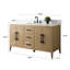 Meuble-lavabo simple 60 po avec plateau en marbre Chambery-94811339-94811340