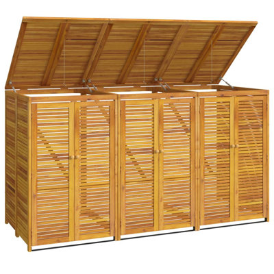 Bajan Wooden Triple Bin Store