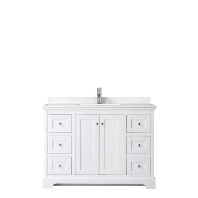 Avery 48'' Single Bathroom Vanity with Marble Top