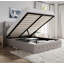 Lit plateforme tapissier avec lit de rangement relevable hydraulique, tête de lit à oreilles capitonnée, cadre de lit moderne, gris, très grand-1973092684-1973092675