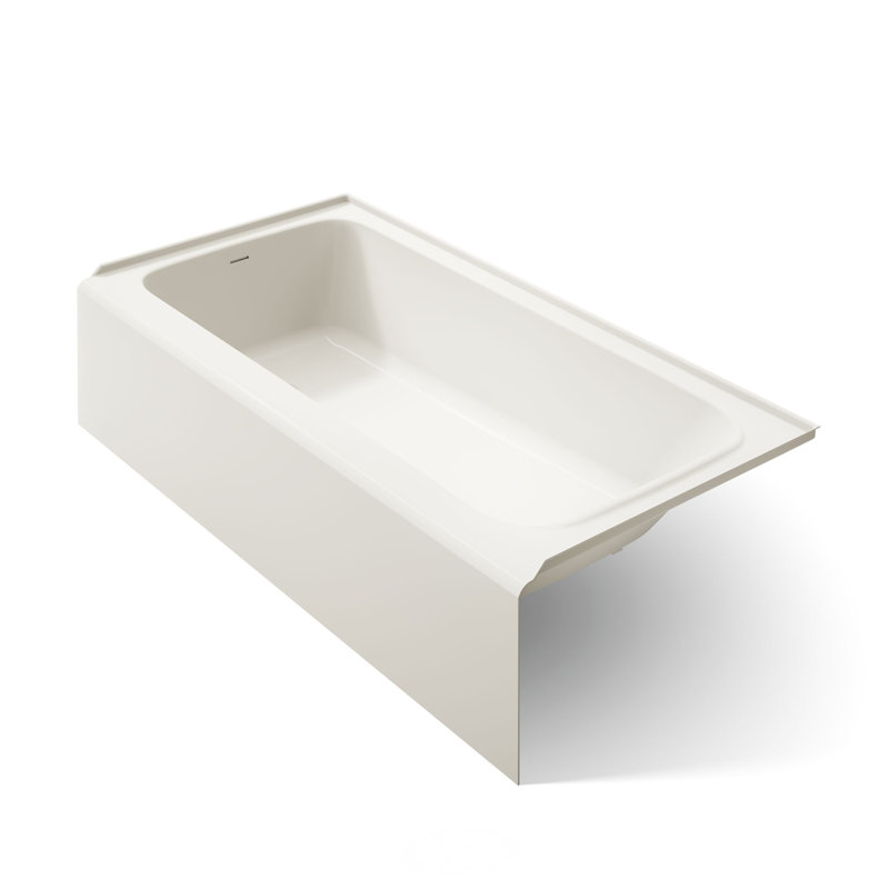 Avec 72 In. X 36 In. Alcove Bath, Left Drain, Off White, Left