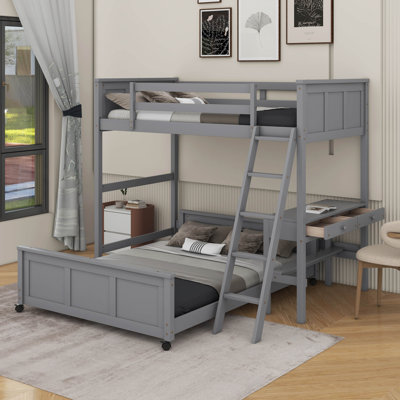 Twin Over Full Bunk Bed With Desk