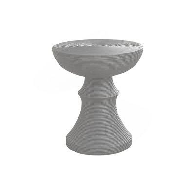 Accent Table, 25"H, Indoor Or Outdoor, Side Table, End, Bedroom, Living Room, Nightstand, Round, Grey, Contemporary, Modern
