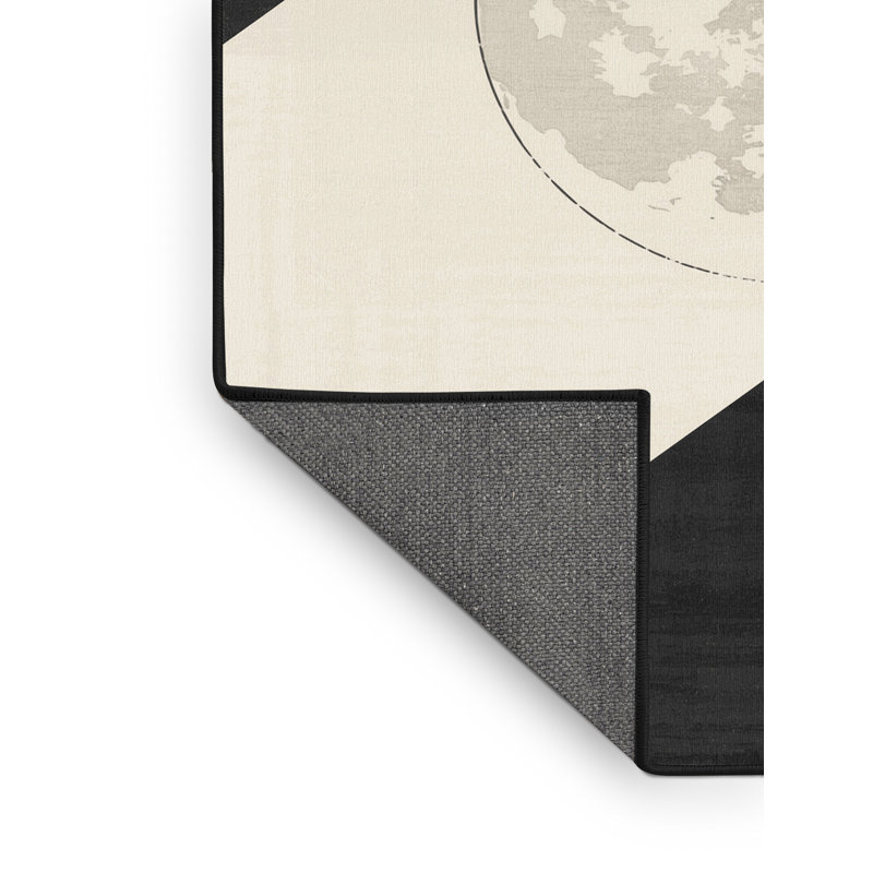 Tapis gris moelleux doux et moelleux Prompton, 2 pi x 3 pi