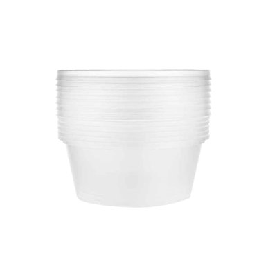 Ecoquality 10Oz Clear Round Plastic Container With Lid - Disposable And Reusable Storage Containers For Leftovers, Meal Prep, Takeout, Catering, Picnics And Everyday Use (42)