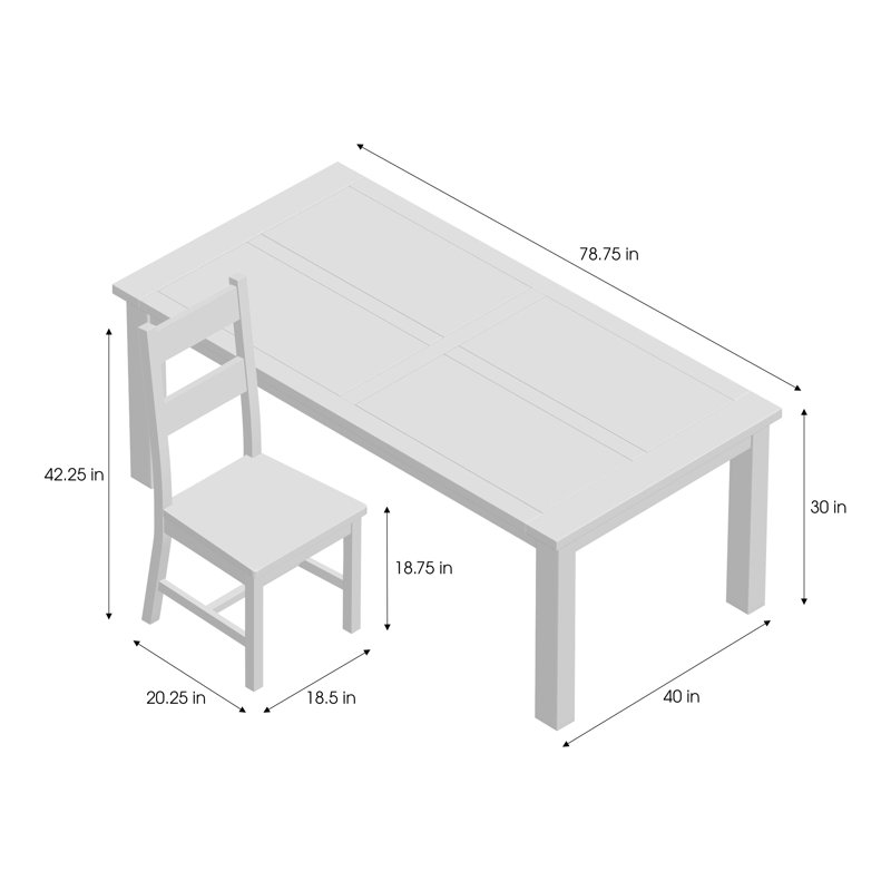 Tiernagh Solid Wood Dining Set - Distressed Finish