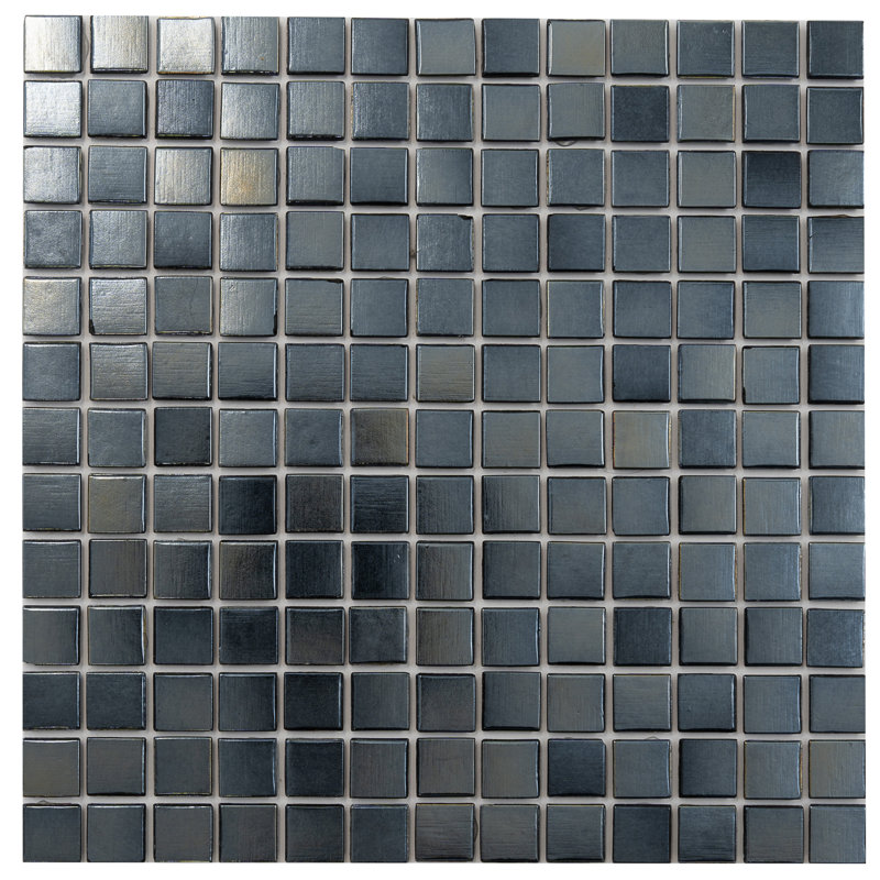 Carreau de mosaïque en verre nacré pour mur et plancher , Noir