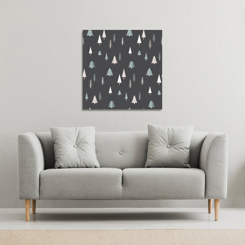 Christmas Winter Forest Designer Canvas - Wrapped Canvas Print, 46cm H x 46cm W