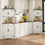 68" Corner Kitchen Pantry With 4 Doors And Adjustable Shelves-1812941682