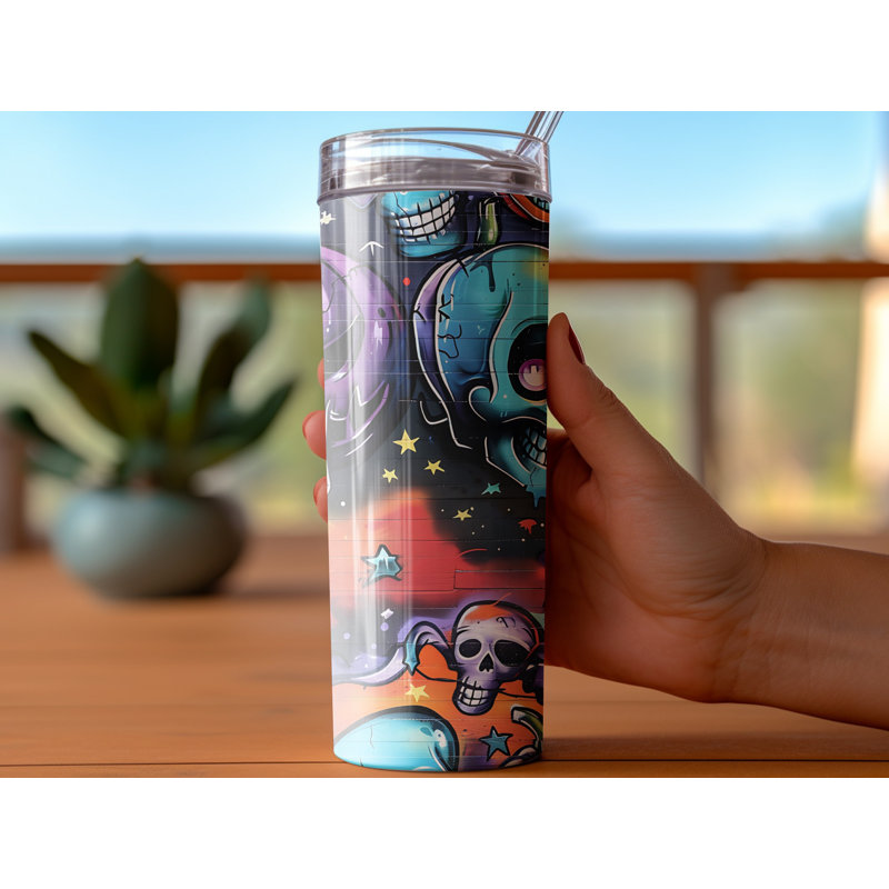 Choose Handmade Tumblers 591ml Vacuum Insulated Stainless Steel (18/8) Travel Tumbler with Straw