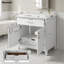 Meuble-lavabo de 30 pouces avec lavabo en céramique et beaucoup de rangement - le choix parfait pour les petites salles de bain