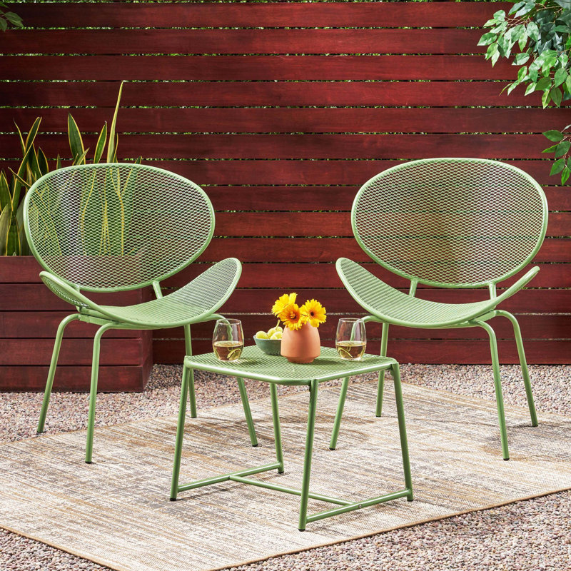 Elba 3-Piece Chat Set, Green