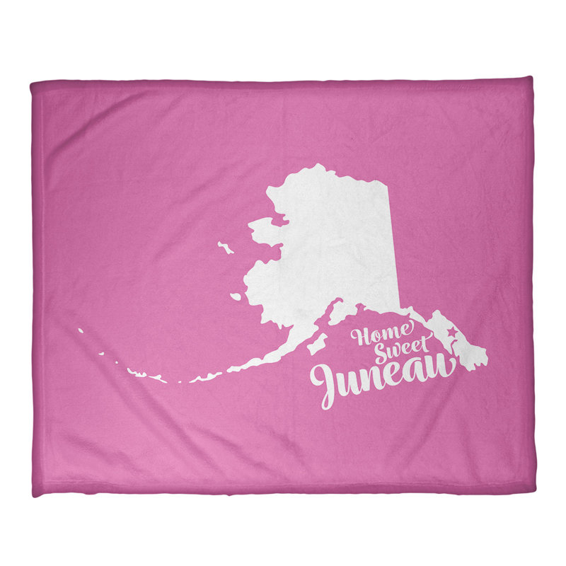Jeté polaire juneau alaska, l 32,5 po x L 42,5 po, Rose