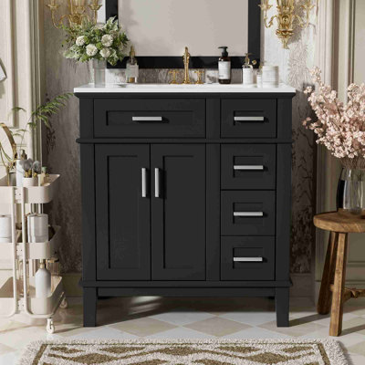 Bathroom Vanity with Ceramic Sink