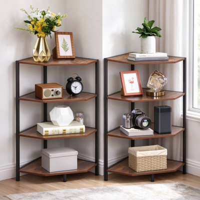 Kempst 31'' Tall Corner Bookcase Set