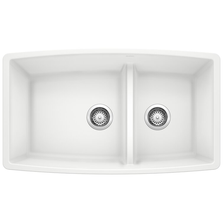 Blanco Diamond SILGRANIT 33.5 L x 18.5 W Super Single Undermount Kitchen  Sink & Reviews