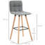 Upholstered Counter Stool with Metal Frame