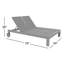 Chaise longue d'extérieur en aluminium Georgie