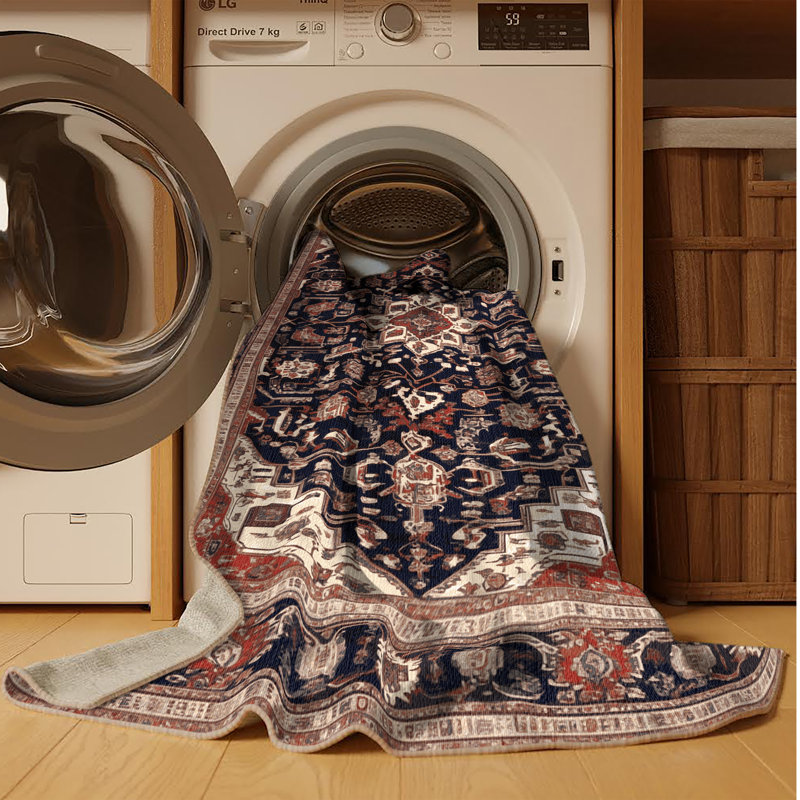 Tapis brun lavable à la machine, Rectangulaire 2 pi x 3 pi