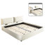 Très grand lit nuage en chenille de style moderne avec tête de lit tapissier amovible-43244892