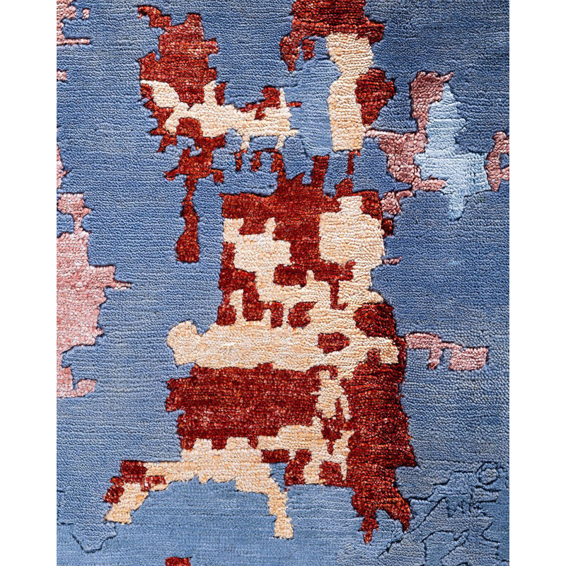 Overdyed One-of-a-Kind 9' 2" X 12' 2" Hand Knotted Area Rug